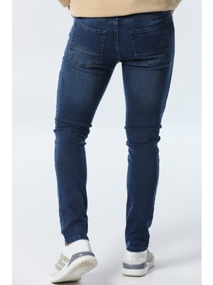 Mutlu City Erkek Mavi Slim Fit Likralı Jean Kot Pantolon 1121