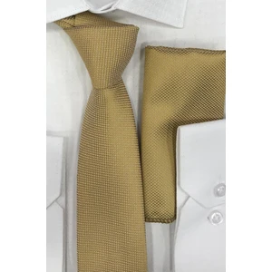 Mendilli Ince Kravat_Gold