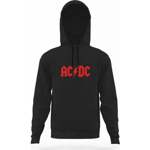 Acdc Logo Kırmızı Füme Antrasit Erkek Kapüşonlu Sweatshirt Uzun Kol