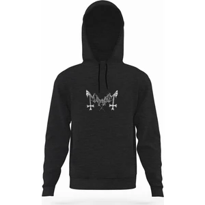 Mayhem Logo Füme Antrasit Erkek Kapüşonlu Sweatshirt Uzun Kol