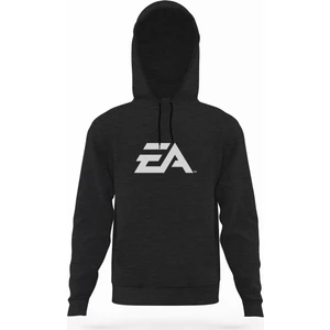 Ea Logo Füme Antrasit Erkek Kapüşonlu Sweatshirt Uzun Kol