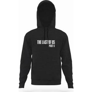 The Last Of Us Part 2 Logo Füme Antrasit Erkek Kapüşonlu Sweatshirt Uzun Kol