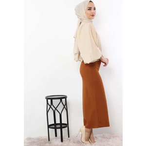Essah Moda Kadın Taba Kalem Etek - ME000252