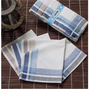 Teksin 36X36 cm 12 Adet Kumaş Mendil Tm 04