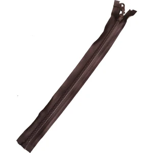 Kemik Diş Fermuar Koyu Kahve