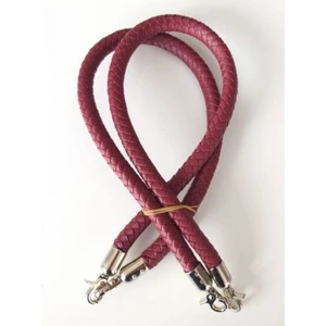 Angel Çanta Akssesuar Örme Çanta Sapı Gümüş Metal Bordo