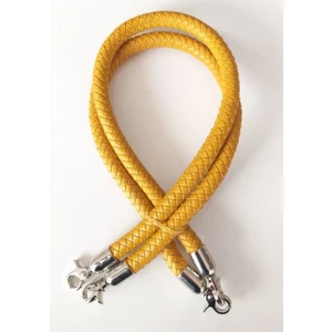 Angel Çanta Akssesuar Örme Çanta Sapı Gümüş Metal Hardal