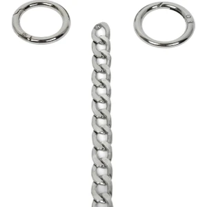 Yaylı Halkalı Çanta Zincir Set  - Zincir 110 cm - Yaylı Halka Çap 2.5 cm
