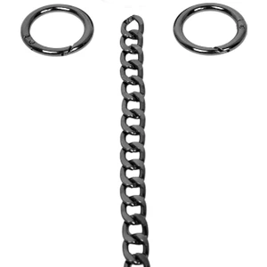 Yaylı Halkalı Çanta Zincir Set  - Zincir 110 cm - Yaylı Halka Çap 2.5 cm