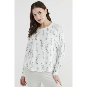 Çok Renkli Mint Flowers Sweatshirt