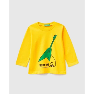 United Colors Of Benetton Gitar Baskılı Kalın Tişört