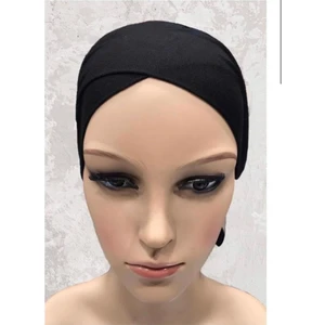 Eşarp Center Ecardin Çapraz Bone Dikişsiz Likralı