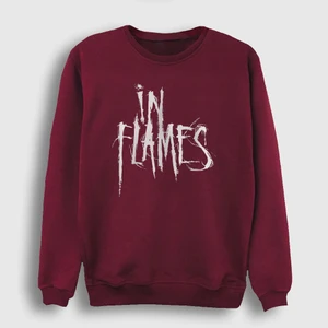 Unisex Bordo Logo In Flames Sweatshirt