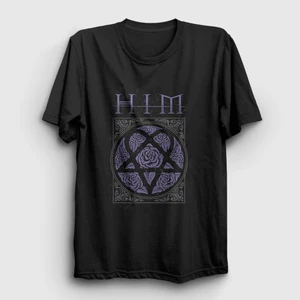 Unisex Siyah Roses Him T-Shirt