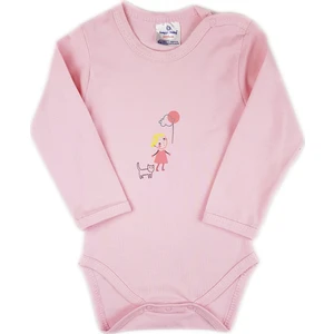 Luggi Baby Kız Balon Pembe Uzun Kollu Body (Zıbın) LG-6020