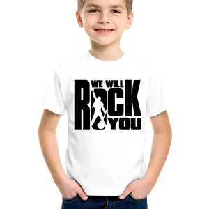 Just Rock You Beyaz Kısa Kollu Kız Erkek Uniseks Çocuk Tişört