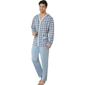 By Mecit Pijama Erkek Mavi Pijama Takımı Camellia 2710