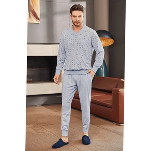 By Mecit Pijama Erkek Mavi Pijama Takımı Camellia 2757