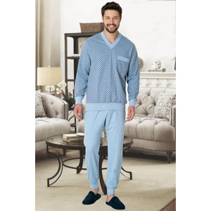 By Mecit Pijama Erkek Mavi Pijama Takımı Camellia 2766