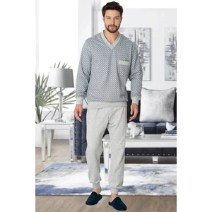 By Mecit Pijama Erkek Gri Pijama Takımı Camellia 2766