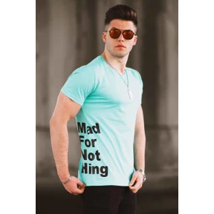 Turkuaz Baskılı Erkek T-Shirt 4553
