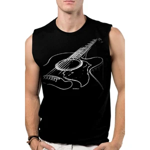 Gitarımın Telleri Siyah Kesik Kol Kolsuz Erkek T-Shirt Atlet