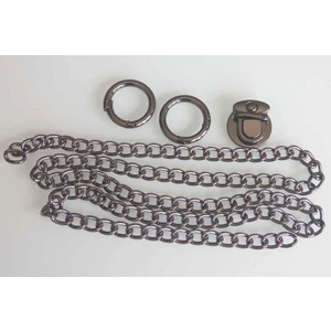 Angel Çanta Akssesuar Füme  Renk  Çanta Zincir Set