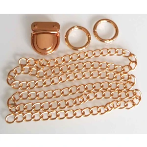 Angel Çanta Aksesuar Light Gold Renk Zincir Set