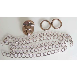 Angel Çanta Aksesuar Gümüş Renk Zincir Set