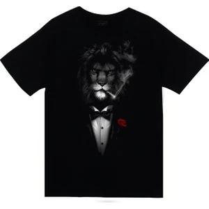 Stonedfame Aslan Smokin Baskılı T-Shirt