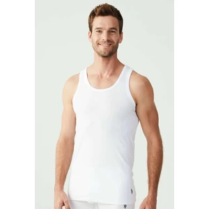 U.S.POLO 80441 ERKEK 2 Lİ LİKRALI COTON BEYAZ ATLET
