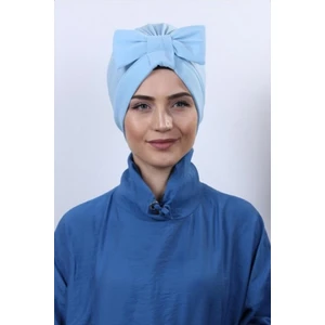 Belifanti Collection Fiyonklu Bebe Mavisi Dış Tesettür Bone