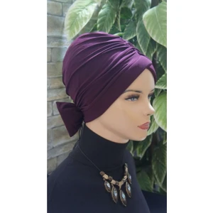 Belifanti Collection Fiyonklu Mürdüm Dış Tesettür Bone