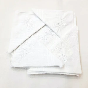 Pamuklu Nakışlı 12 Adet Kadın Mendili 29X29 cm