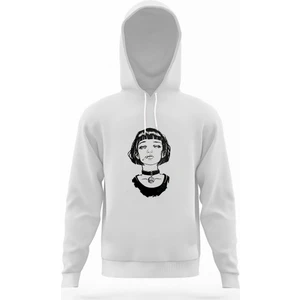 Mathilda Beyaz Erkek Örme Kapşonlu Sweatshirt Uzun Kol