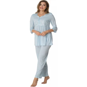 Kadın Mavi Lohusa Pijama Takımı EFFORTT 3011