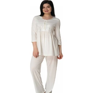 Kadın Ekru Lohusa Pijama Takımı EFFORTT 3011