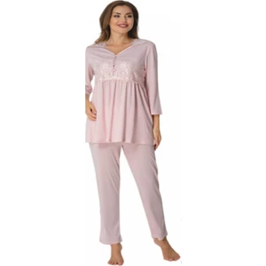 Kadın Pembe Lohusa Pijama Takımı EFFORTT 3011