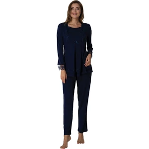 Kadın Lacivert Lohusa Pijama Takımı EFFORTT 3045