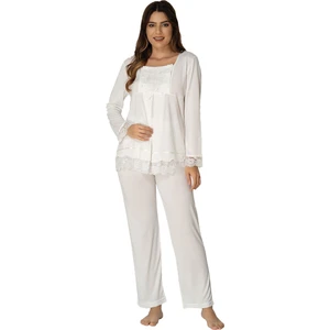 Kadın Ekru Lohusa Pijama Takımı EFFORTT 3045
