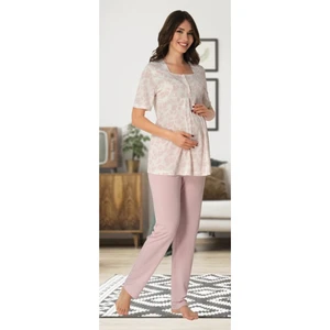Kadın Pembe Lohusa Pijama Takımı EFFORTT 8012