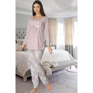 Kadın Pembe Pijama Takımı EFFORTT 8082