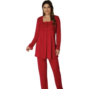 Kadın Fuşya Uzun Kollu Lohusa Pijama Takımı EFFORTT 2403