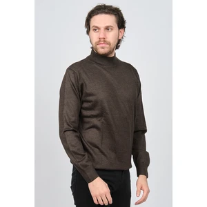 Woolen World Erkek Balıkçı Yaka Yün Kazak 5590103 Kahverengi
