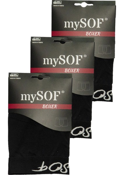 Mysof Premium Erkek Boxer 3'lü