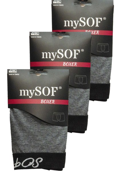 Mysof Premium Erkek Boxer 3'lü