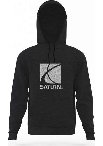 Saturn Füme Antrasit Erkek Kapüşonlu Sweatshirt Uzun Kol