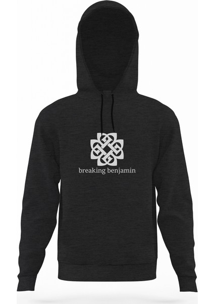 Benjamin Füme Antrasit Erkek Kapüşonlu Sweatshirt Uzun Kol