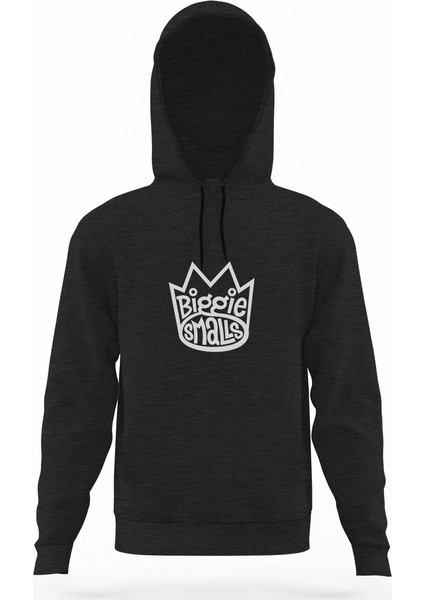 Smalls Hiphop Rap Füme Antrasit Erkek Kapüşonlu Sweatshirt Uzun Kol