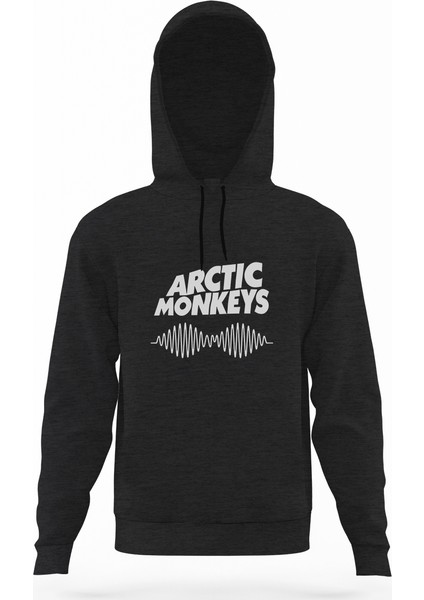 Monkeys Sheffield Suck It And See Füme Antrasit Erkek Kapüşonlu Sweatshirt Uzun Kol